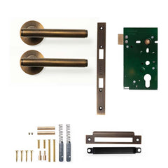 Momo Bellevue Plain Lever Mortice Passage Set - Bronze