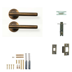 Momo Bellevue Plain Lever Tubular Latch Passage Set - Bronze