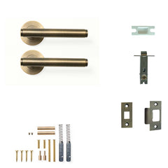 Momo Bellevue Plain Lever Tubular Latch Passage Set - Dark Brushed B