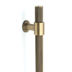 Momo Belgravia Knurled Entry Pull Handle Dark Brushed Brass