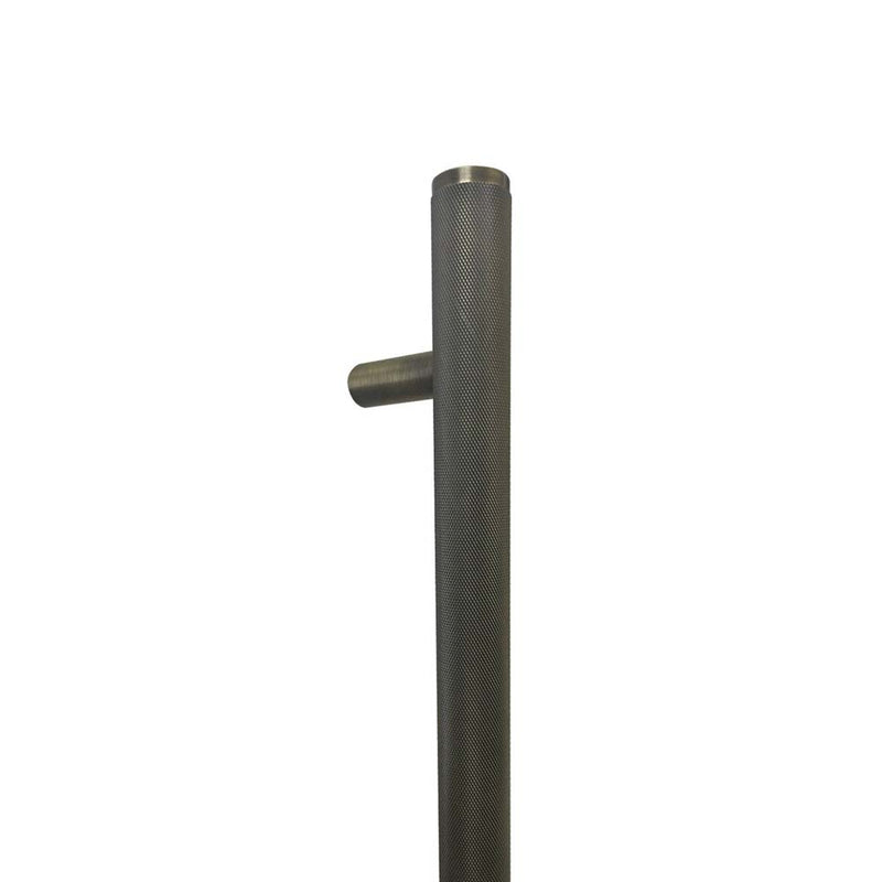 Momo Bellevue Knurled Door Pull With Back To Back Fixing 416mm Dark Brushed Bras