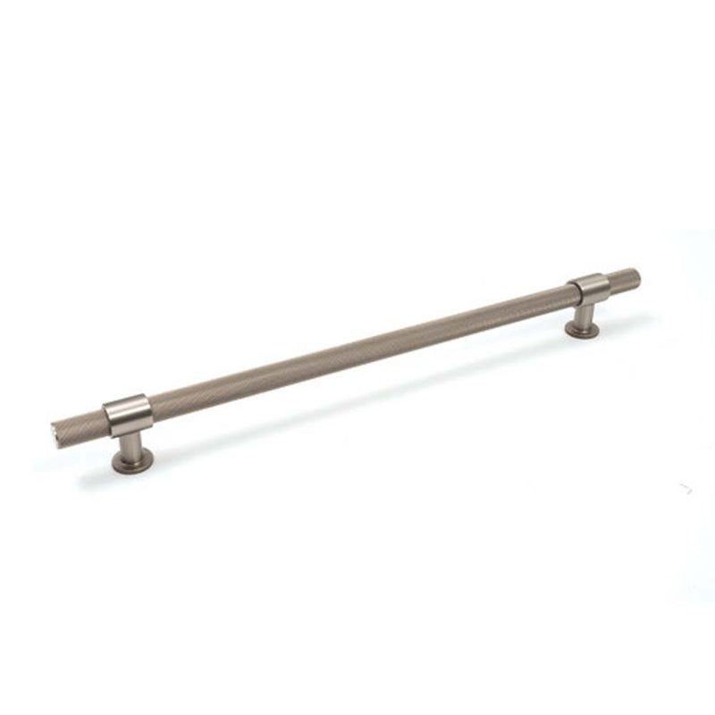 Momo Belgravia Knurled 416mm Solid Brass Appliance Pull Dull Brushed Nickel