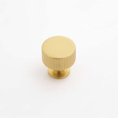 Ridge 30mm Knob Satin Brass