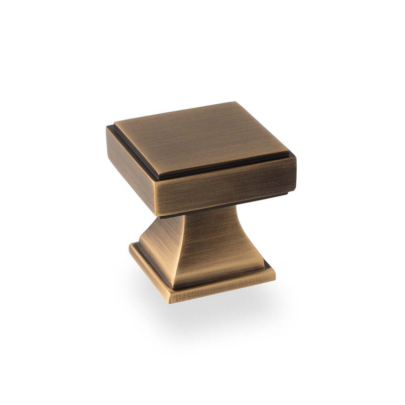 Kensington 30mm Knob Aged Brass