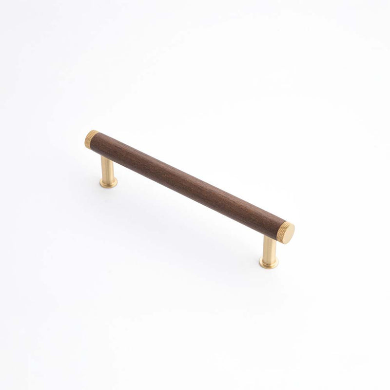Tundra 128mm Handle Walnut Satin Brass