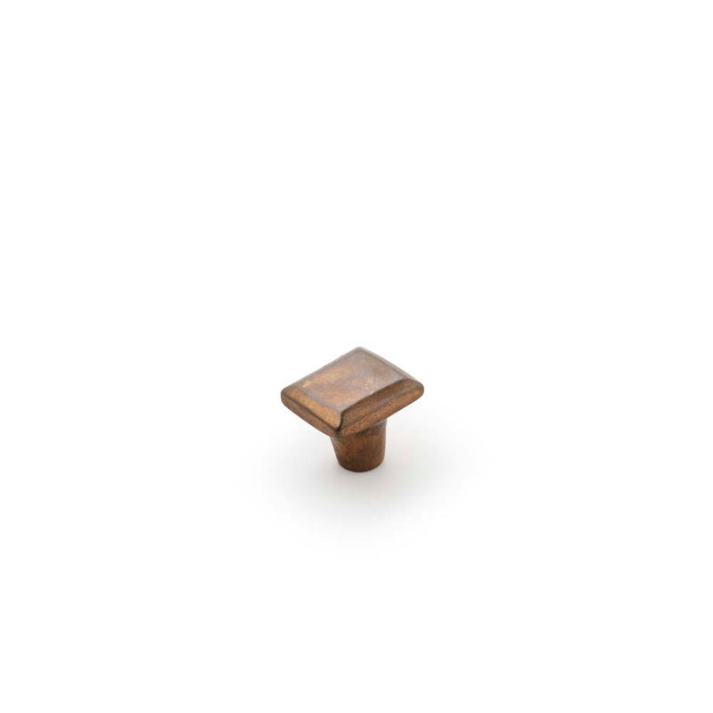 Cast 30x25mm Rectangle Knob Light Bronze