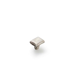 Cast 30x25mm Rectangle Knob Silver