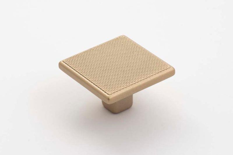 Monaco 35mm Square Knob Matt Gold