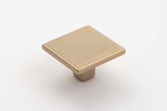 Monaco 35mm Square Knob Matt Gold