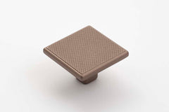 Monaco 35mm Square Knob Matt Rose Gold