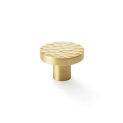 Tarn 38mm Hammered Knob Satin Brass