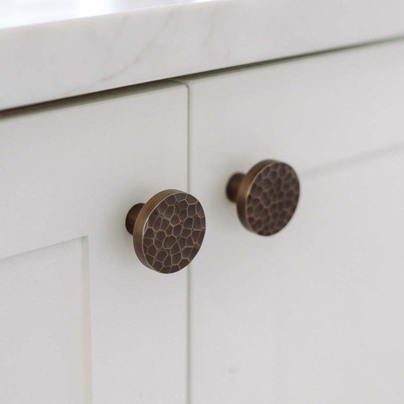 Tarn 38mm Hammered Knob Aged Brass