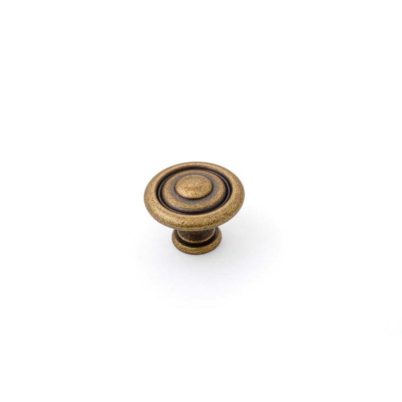 Shaker 35mm Fluted Knob Antique Brass