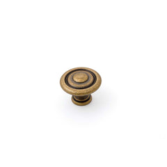 Shaker 35mm Fluted Knob Antique Brass