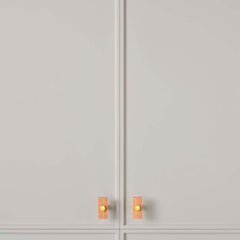 Lenah 50mm T-Bar Handle European Beech Face Caps Brushed Gold