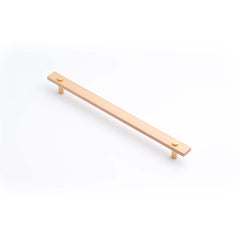 Lenah 288mm Cabinet Handle European Beech Face Caps Polished Gold