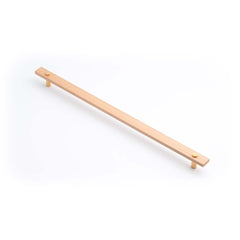 Lenah 416mm Cabinet Handle European Beech Face Caps Polished Gold