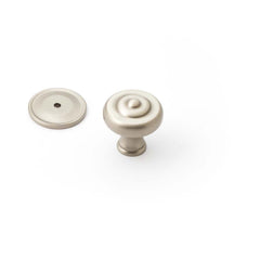 Decade 38mm Fluted Knob & Backplate Dull Brushed Nickel