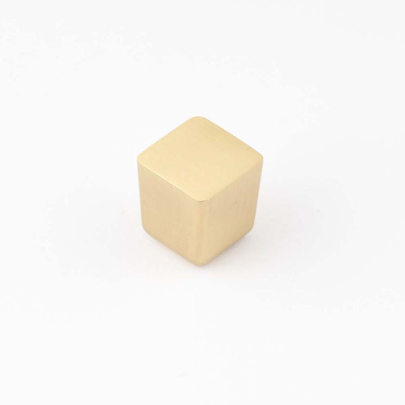 Dune 25mm Square Knob Brushed Gold