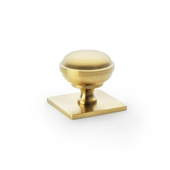 Hastings 34mm Knob on Backplate Satin Brass PVD