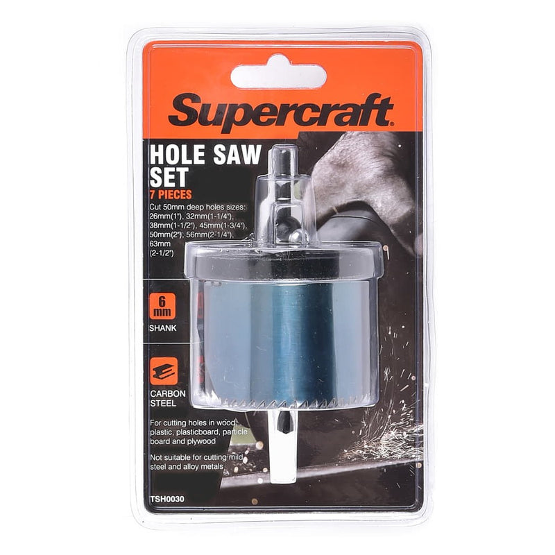 Holesaw Set 7pc Supercraft