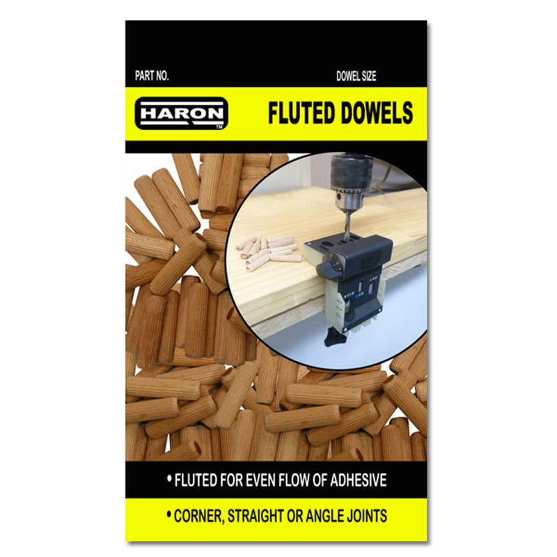 6mm x 32mm Fluted Dowels 60pcs