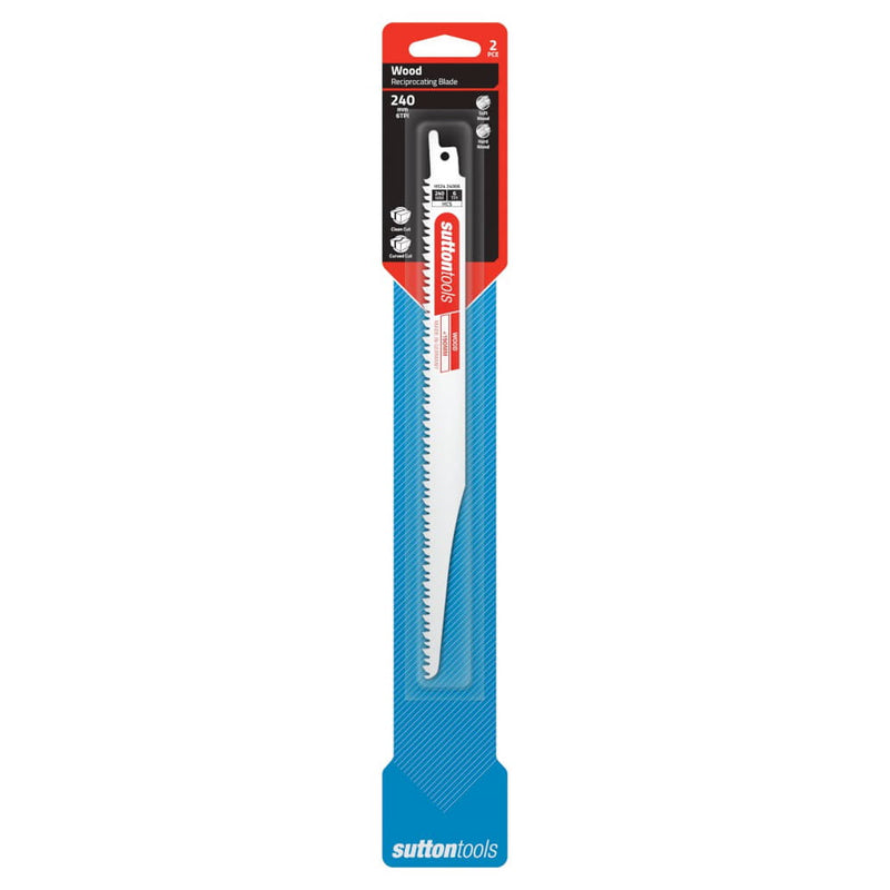 Recip Blade 240x19mm 6TPI 2pk Sutton