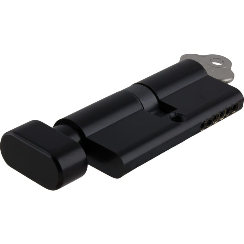 ** N/A - Limited Stock** Euro Cylinder Key Thumb 6 Pin Matt Black 70mm