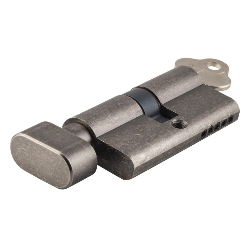 ** N/A - Limited Stock** Euro Cylinder Key Thumb 5 Pin Rumbled Nickel 60mm