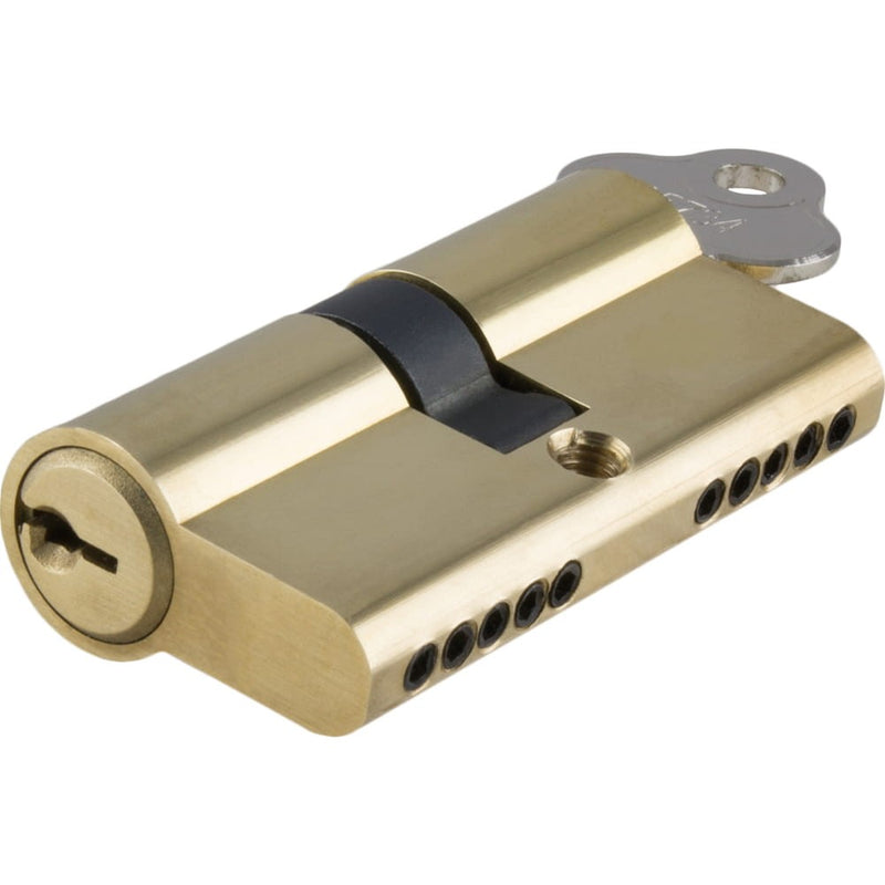 ** N/A - Limited Stock** Euro Cylinder Dual Function 5 Pin Polished Brass 65mm