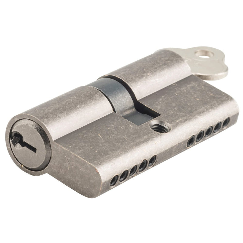 ** N/A - Limited Stock** Euro Cylinder Key Key 5 Pin Rumbled Nickel 60mm