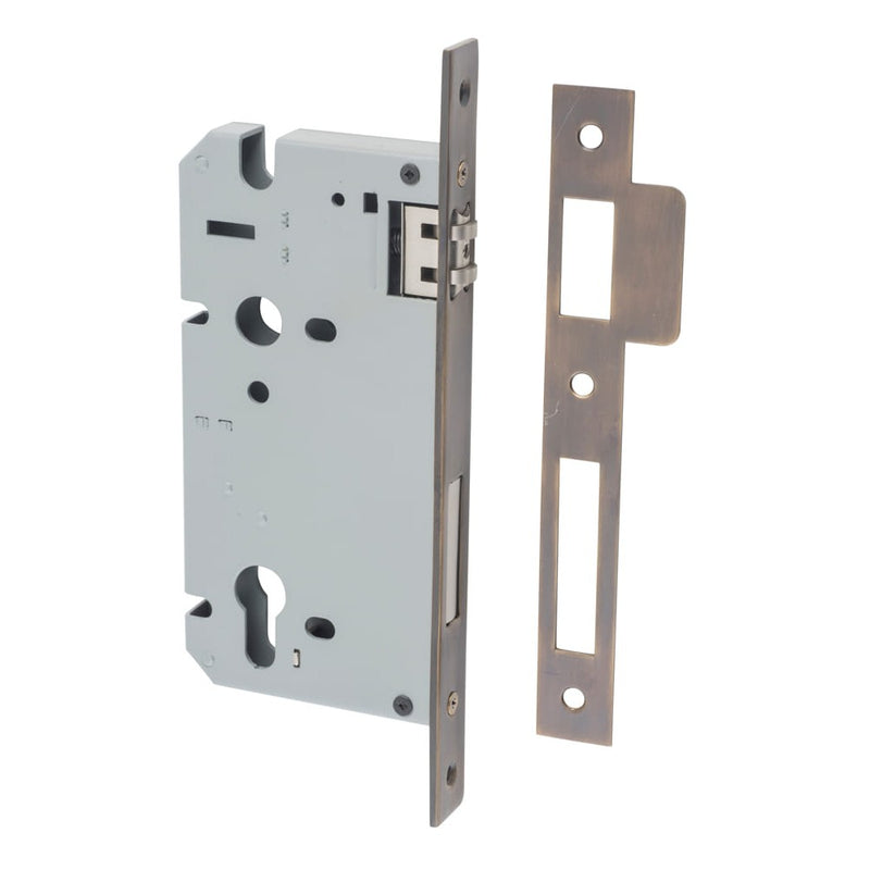 Mortice Lock Roller Euro Signature Brass CTC85mm Backset 60mm