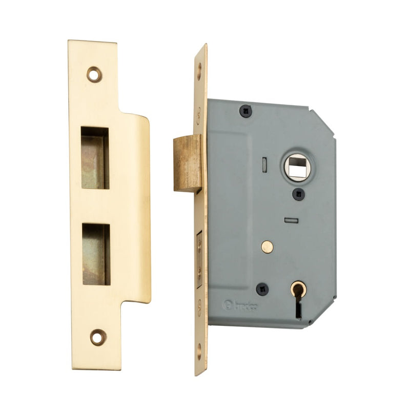 Mortice Lock 5 Lever Satin Brass CTC57mm Backset 46mm