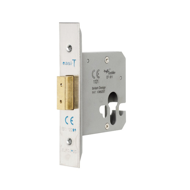 Mortice Euro Deadbolt 57mm Backset Stainless Steel