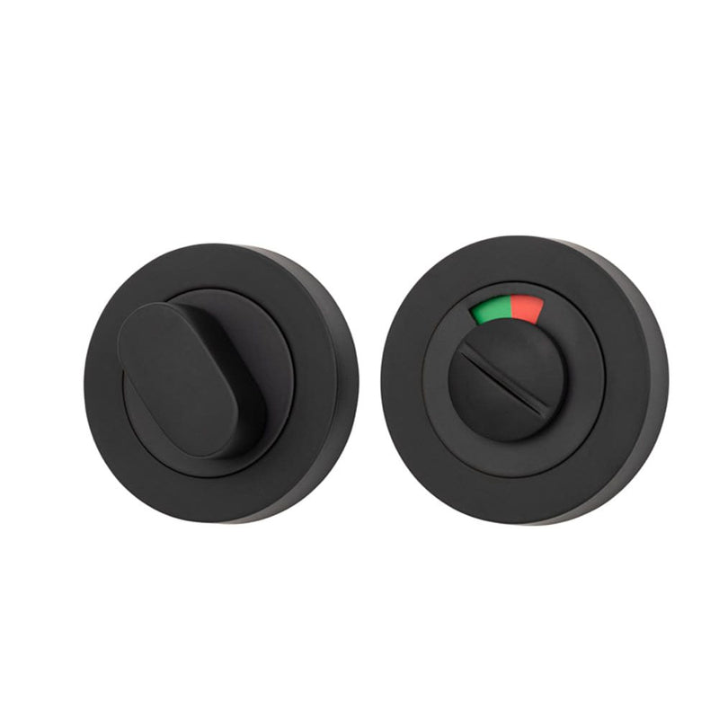 Privacy Turn Oval with Indicator Concealed Fix Round Matt Black