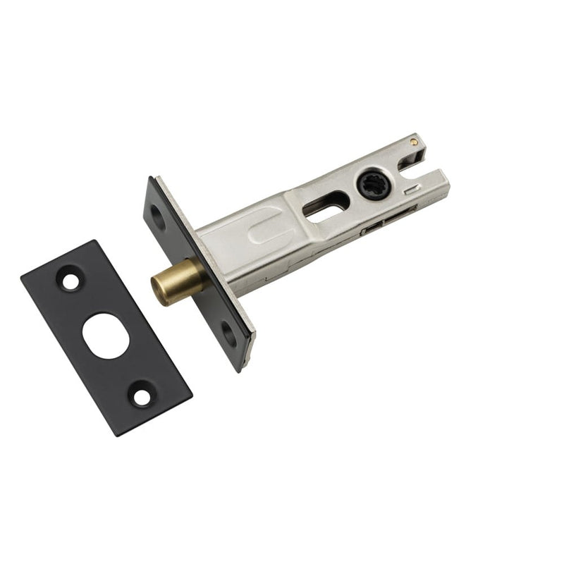 Privacy Bolt Round Bolt Matt Black Backset 60mm