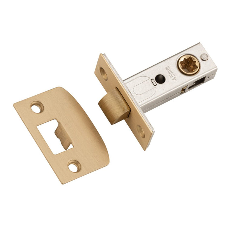 Tube Latch Split Cam 'D' Striker Satin Brass Backset 45mm
