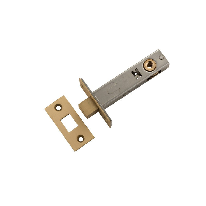 Privacy Bolt Satin Brass Backset 70mm