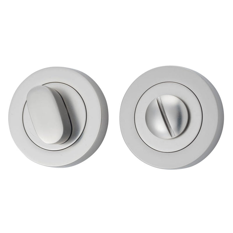 Privacy Turn Oval Concealed Fix Round Satin Nickel D52xP23mm