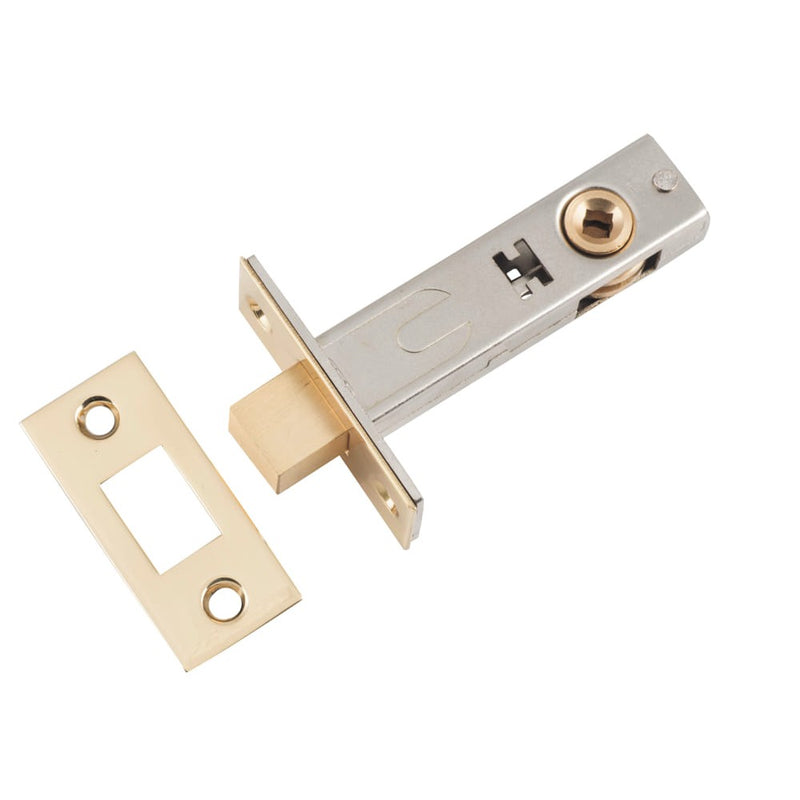Privacy Bolt Polished Brass Backset 60mm