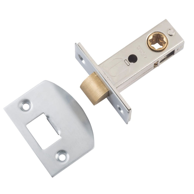 Tube Latch Split Cam Hard Sprung 'D' Striker Satin Chrome Backset 45mm