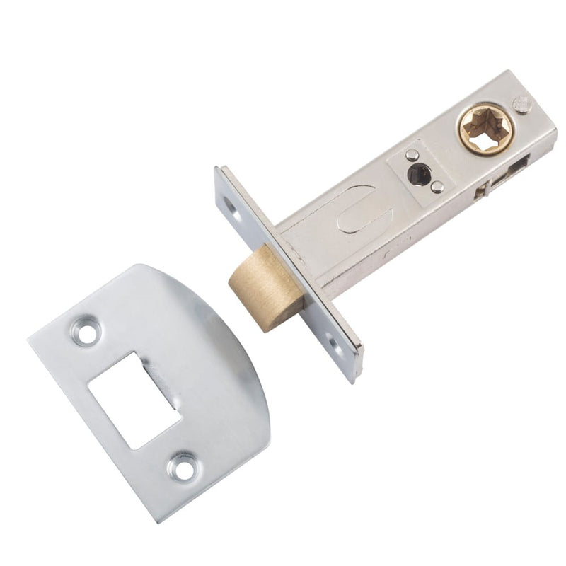 Tube Latch Split Cam Hard Sprung 'D' Striker Satin Chrome Backset 60mm