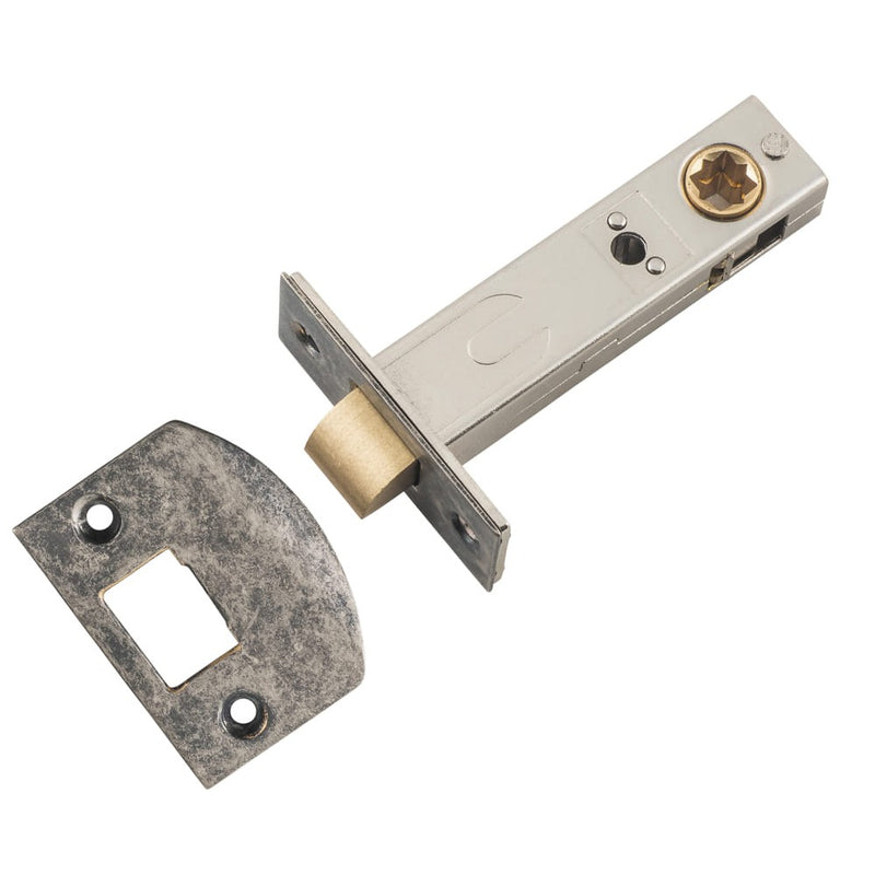 Tube Latch Split Cam Hard Sprung 'D' Striker Rumbled Nickel Backset 70mm