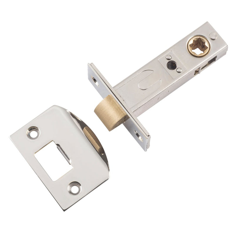 Tube Latch Split Cam Hard Sprung 'D' Striker Polished Nickel Backset 60mm