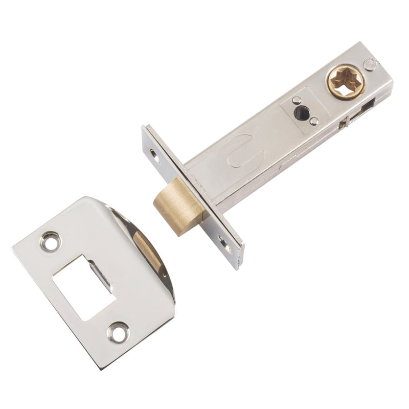 Tube Latch Split Cam Hard Sprung 'D' Striker Polished Nickel Backset 70mm