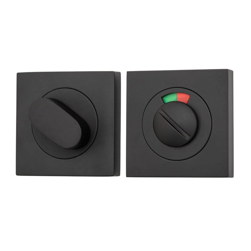 Privacy Turn Oval with Indicator Concealed Fix Square Matt Black