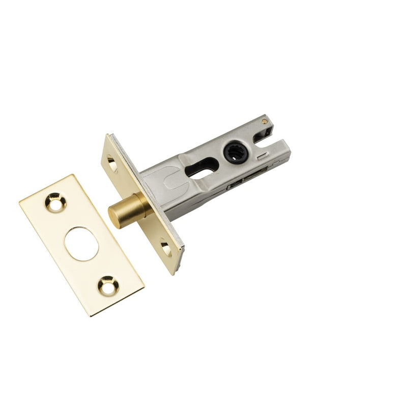 Privacy Bolt Round Bolt Polished Brass Backset 45mm