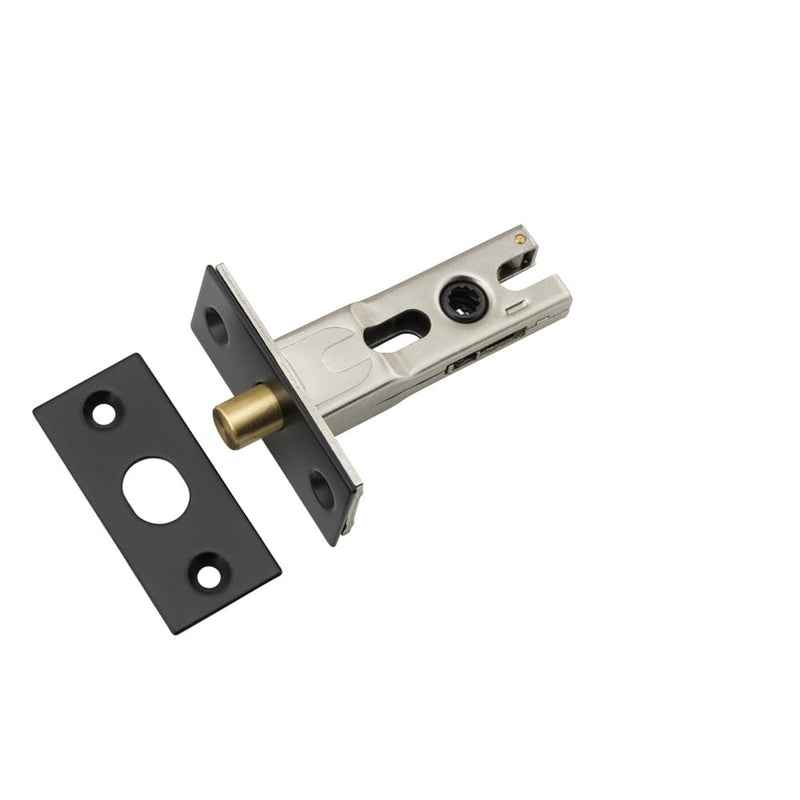 Privacy Bolt Round Bolt Matt Black Backset 45mm