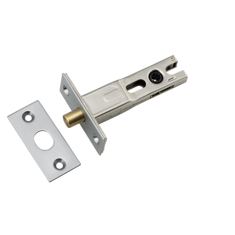 Privacy Bolt Round Bolt Brushed Chrome Backset 60mm