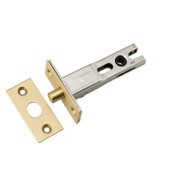 Hardware Backset Privacy Bolt Round Bolt Brushed Brass Backset 60mm | Paddington Hardware